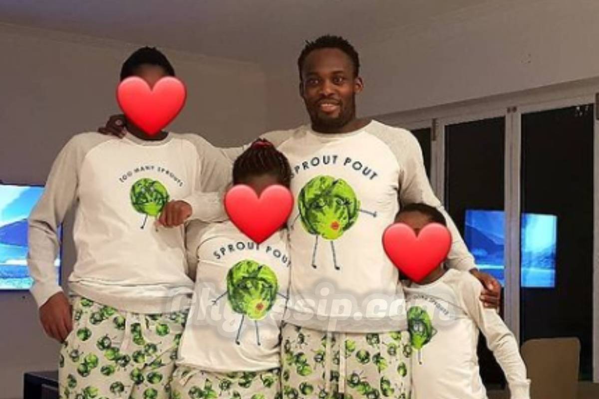 Michael Essien Shares Picture of His Family After Receiving Backlash from social media for Supporting Homosexuality