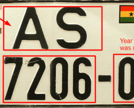 vehicular number plates