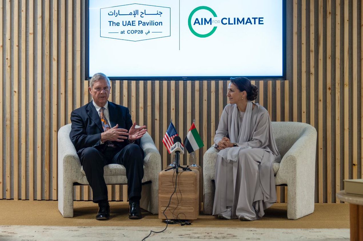 Photo of Secretary Tom Vilsack and HE Mariam Almheiri