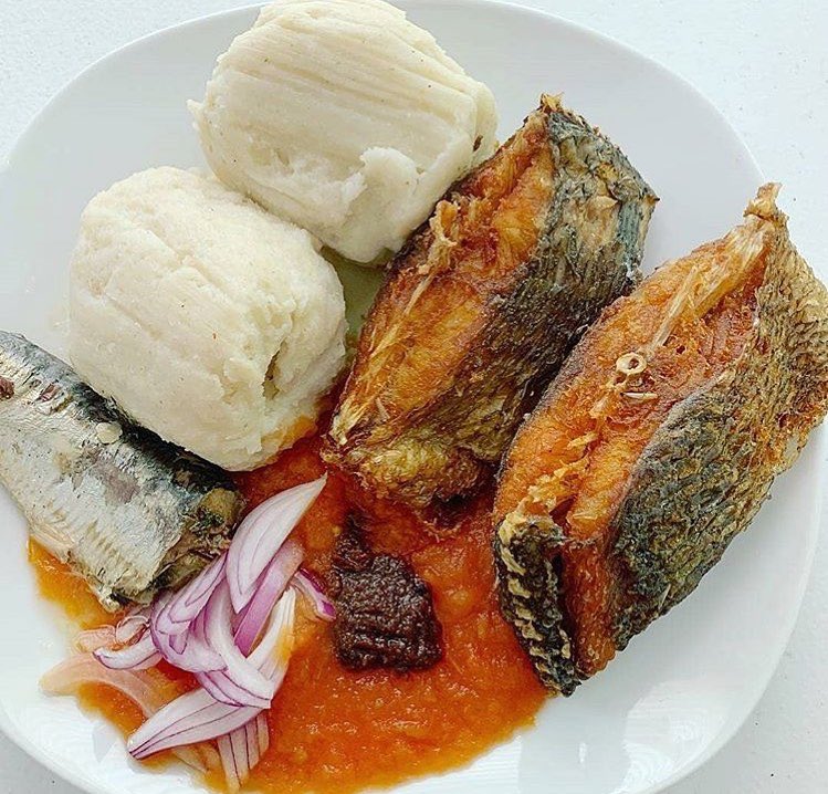 Kenkey with Pepper and Fish