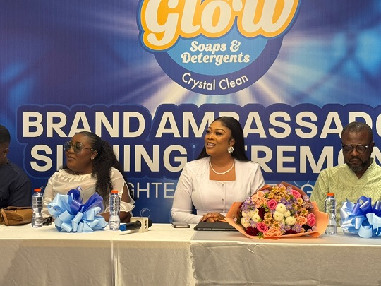 Abena Kyei Boakye at her Glow Washing Powder ambassador unveiling