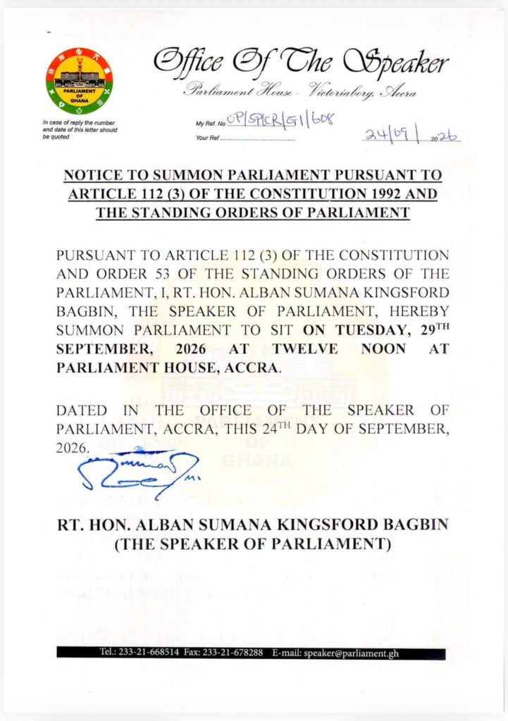 Speaker of Parliament Alban Sumana Kingsford Bagbin