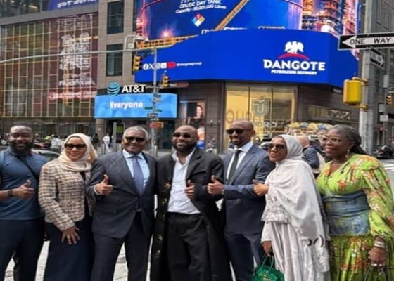 Davido, Chioma and Aliko Dangote in New York