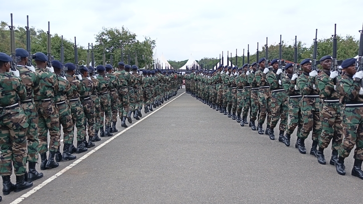 Ghana Army recruits at passing-out parade