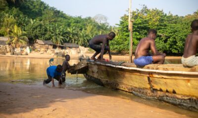 River environment illustrating the impact of illegal mining in Ghana