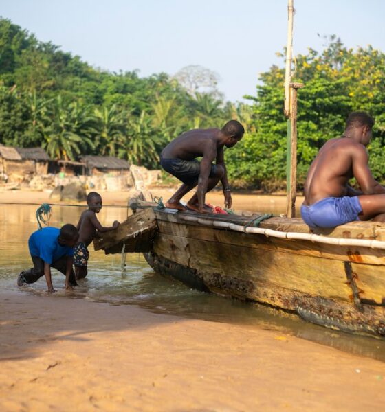 River environment illustrating the impact of illegal mining in Ghana