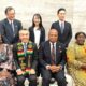 Samuel Okudzeto Ablakwa with Japanese officials and astronaut Koichi Wakata