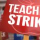 Teacher strike sign representing Ghana teacher unions