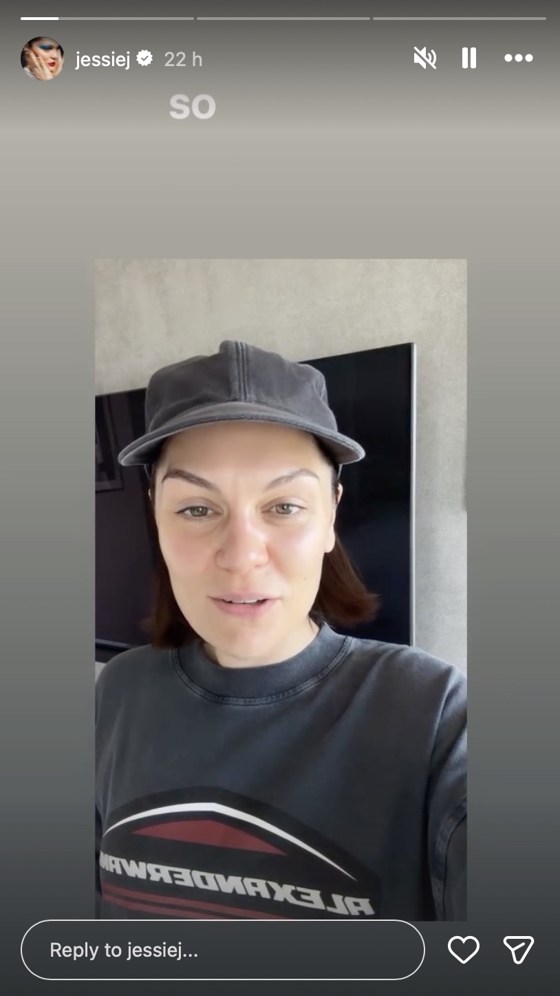 Jessie J sharing a recovery update