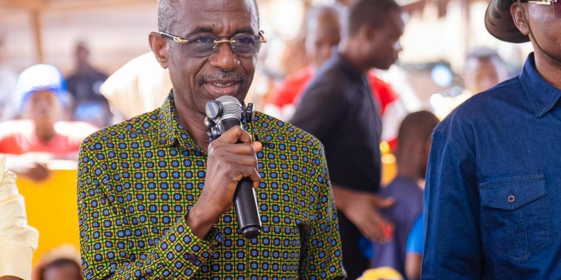 Johnson Asiedu Nketia speaking at the fourth Bono Regional GJA Awards in Sunyani