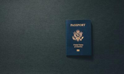 Passport for US student visa illustration