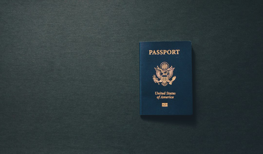 Passport for US student visa illustration