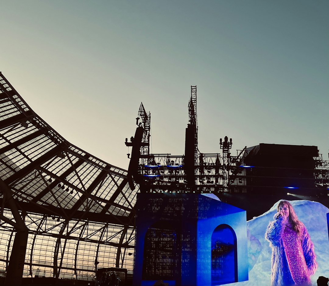 Pop singer performing on stage