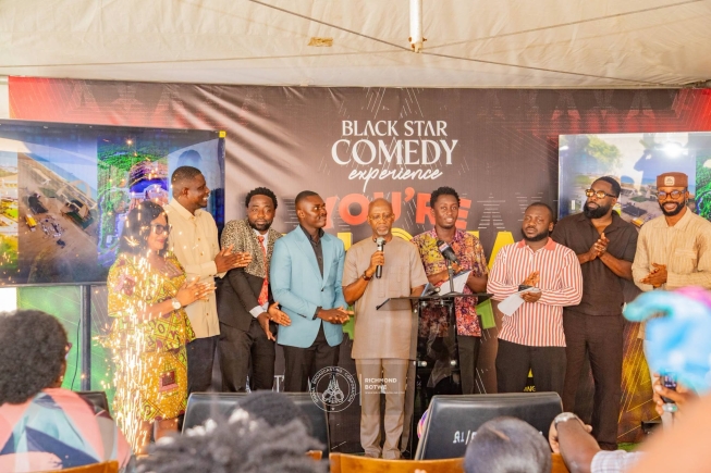 Black Star Experience comedians at the launch of You’re Ghana Laugh